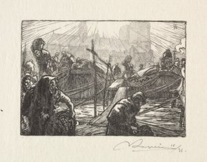 Notre Dame Viewed from the Apple Market by Auguste Louis Lepère