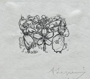 Paris Almanac, 1897: Tail-piece, Spring by Auguste Louis Lepère