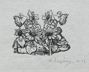 Paris Almanac, 1897: Tail-piece, Summer by Auguste Louis Lepère