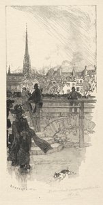 Quai des Grands Augustins, Paris by Auguste Louis Lepère