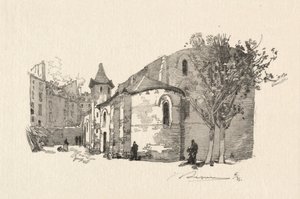 St. Julien le Vauvre, Exterior View by Auguste Louis Lepère