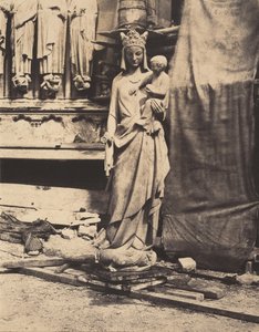 Madonna and Child, sculpted by Geoffroy-Dechaume, Notre-Dame Cathedral, Paris, c. 1854