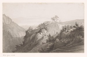 Mountain Landscape with a Carved Figure in the Rocks