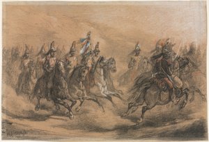 Cavalry Charge by Auguste Raffet