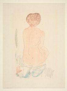 Seated Nude, Seen from the Back by Auguste Rodin