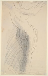 Standing Female Nude, Arms Raised