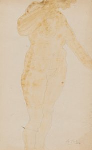 Standing Female Nude, Left Arm Extended by Auguste Rodin