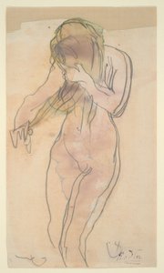 Study of Nude (Standing, Combing Her Hair)