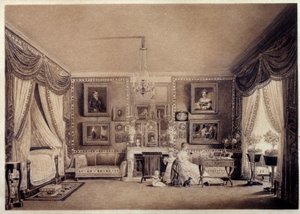 Bedroom of the Duchess of Berry at the Tuileries by Auguste Simon Garneray