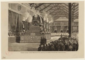 Last honors to Giacomo Meyerbeer in Paris, at the Northern Railway Station on May 6, 1864, ca 1864 by Auguste Victor Deroy