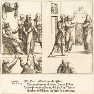 Christ before Caiaphas, and Peter Denying Christ