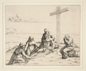 Joseph and Nicodemus with the Body of Christ by Augustin Hirschvogel