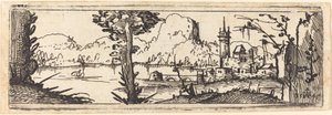 Landscape with Lake and Town