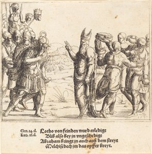 Melchizedek with Bread and Wine by Augustin Hirschvogel