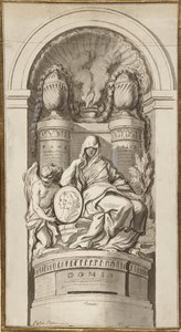 Study for a Funerary Monument, 1750 by Augustin Pajou