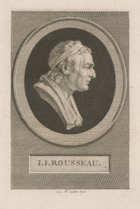 Portrait of J.J. Rousseau by Augustin de Saint-Aubin