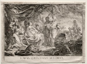 Laban Searching for His Household Gods by Augustin de Saint Aubin