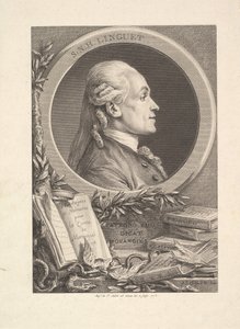 Portrait of Simon-Nicolas-Henri Linguet by Augustin de Saint Aubin