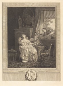 Spanish Love by Augustin de Saint Aubin and Noël Pruneau after Jean Baptiste Le Prince