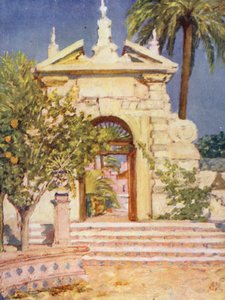 A Gate in the Garden of the Alcazar, Seville by Augustine Fitzgerald
