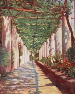 Terrace of Cappucini Hotel, Amalfi, in Full Summer by Augustine Fitzgerald