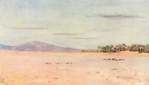 The Desert near Biskra by Augustine Fitzgerald