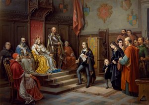 Frederick III, Being Pressed to March Against Turks by Trieste Poet Raffaele Zovenzoni