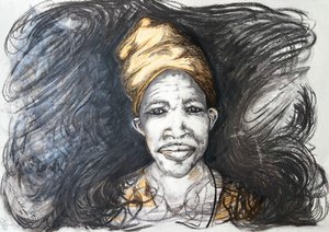 Joyful African Portrait by Augustus Caelthorne