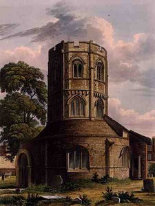 Church of the Holy Sepulchre, Cambridge, from The History of Cambridge by Augustus Charles (after) Pugin