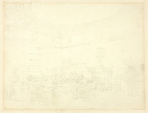 Study for Board of Trade, from Microcosm of London by Augustus Charles Pugin
