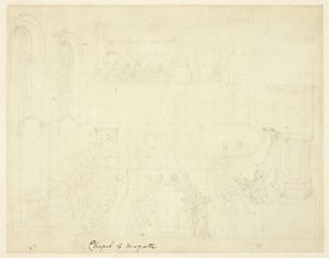 Study for Chapel of Newgate, from Microcosm of London by Augustus Charles Pugin