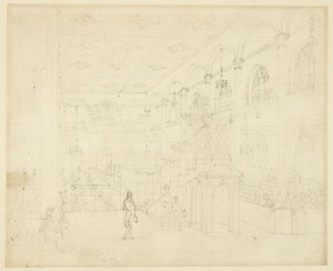 Study for Chapel of the Philanthropic Society, from Microcosm of London by Augustus Charles Pugin