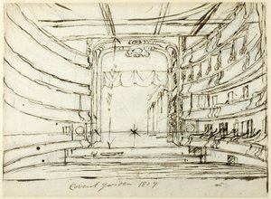 Study for Covent Garden Theatre, from Microcosm of London by Augustus Charles Pugin