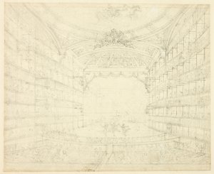 Study for Opera House, from Microcosm of London by Augustus Charles Pugin