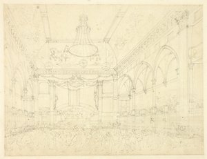 Study for Pantheon Masquerade, from Microcosm of London by Augustus Charles Pugin