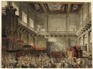 Study for Royal Chapel, Whitehall, in Micocosm of London by Augustus Charles Pugin