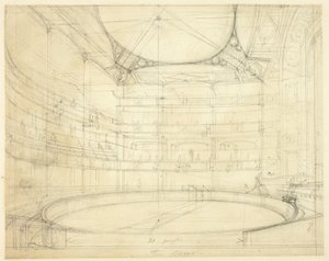 Study for Royal Circus, from Microcosm of London by Augustus Charles Pugin
