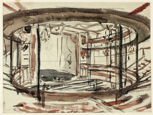Study for Sadlers Wells Theater by Augustus Charles Pugin