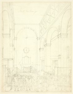 Study for Stock Exchange, from Microcosm of London by Augustus Charles Pugin
