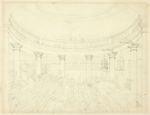 Study for Surrey Institution, from Microcosm of London by Augustus Charles Pugin