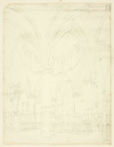 Study for Temple Church, from Microcosm of London by Augustus Charles Pugin