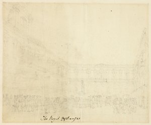 Study for The Royal Exchange, from Microcosm of London by Augustus Charles Pugin