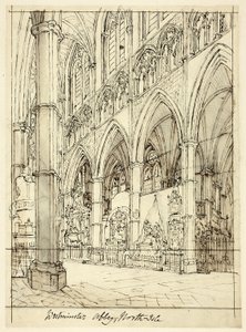 Study for Westminster Abbey by Augustus Charles Pugin