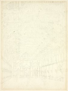 Study for Westminster Hall, from Microcosm of London by Augustus Charles Pugin