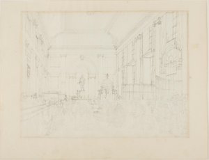 Study for the Great Hall, Bank of England by Augustus Charles Pugin