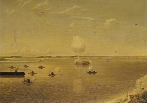 Assault on Fort Sumter, 7 April 1863, c.1863 by Augustus Grinevald
