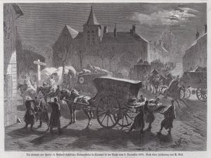 Arrival of Saxon soldiers wounded in the battles outside Paris, Franco-Prussian War, 2 December 1870 by Augustus J. Beck
