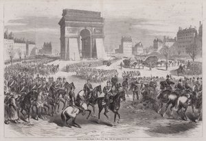 German troops entering Paris after the end of the Franco-Prussian War by Augustus J. Beck