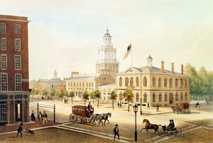 State House, Philadelphia (engraved by Deroy)