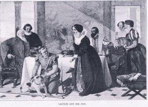 Launce and his dog, from The Magazine of Art 1893, Cassell and Company by Augustus Leopold Egg